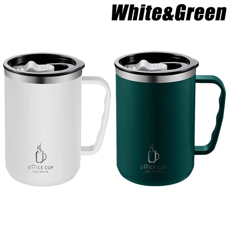 La Michy Tienda Chile White Green / 500ML Taza Termica Office