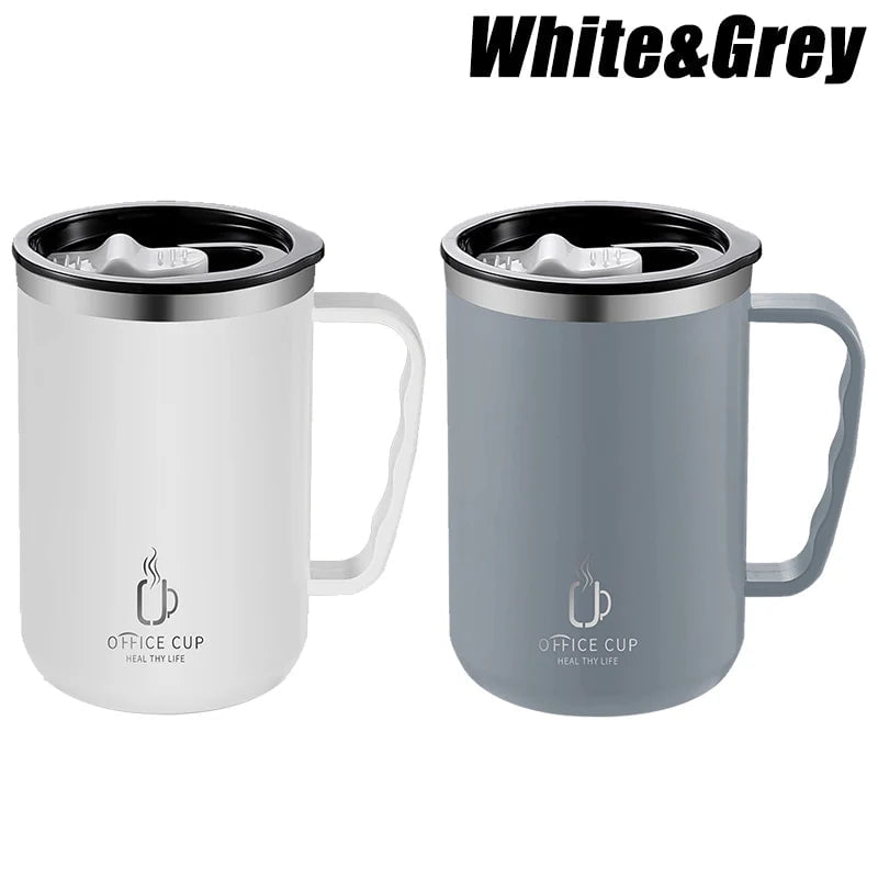 La Michy Tienda Chile White Grey / 500ML Taza Termica Office